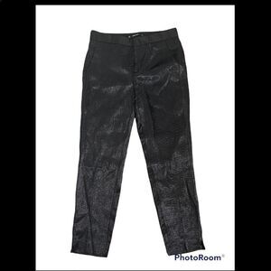 Zara basics black shiny pants xs women’s brand new with tags E132